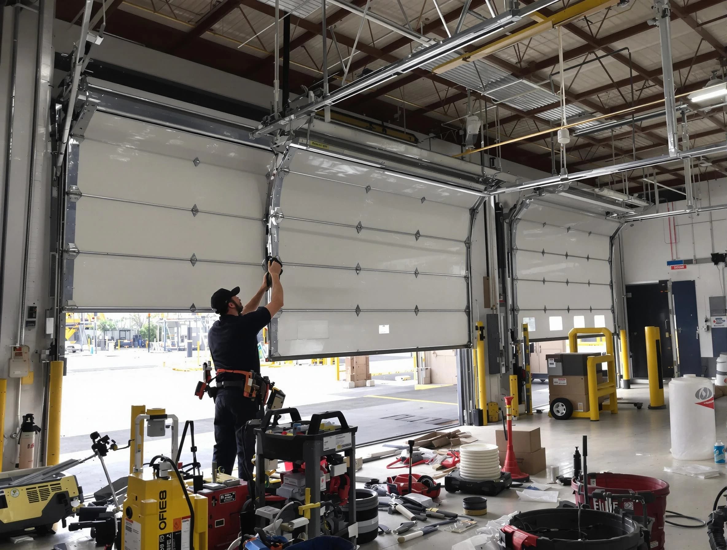 Penn Hills Garage Door Repair technician performing commercial garage door repair in Penn Hills