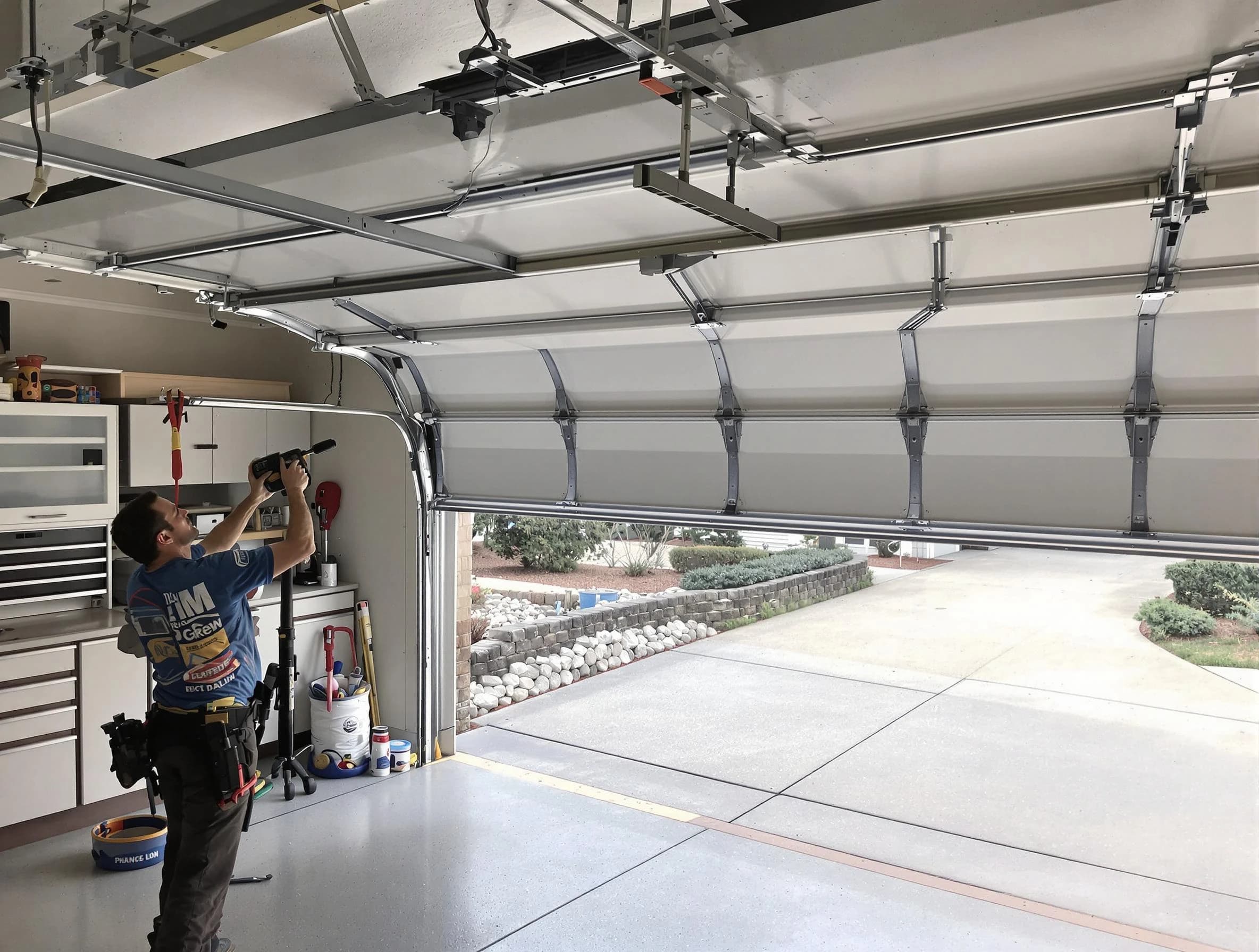 Garage door track repair service by Penn Hills Garage Door Repair in Penn Hills