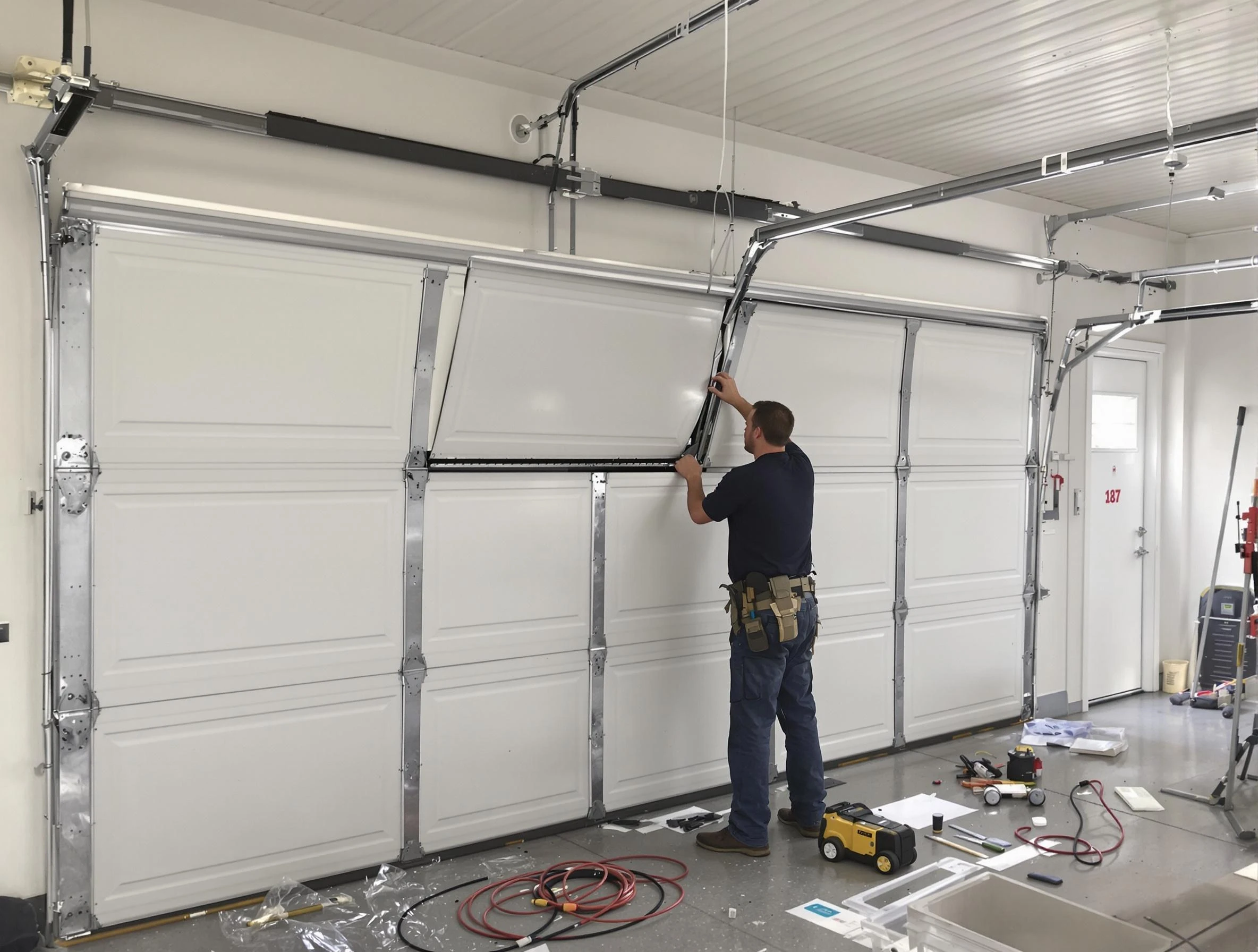 Garage Door Section Replacement in Penn Hills