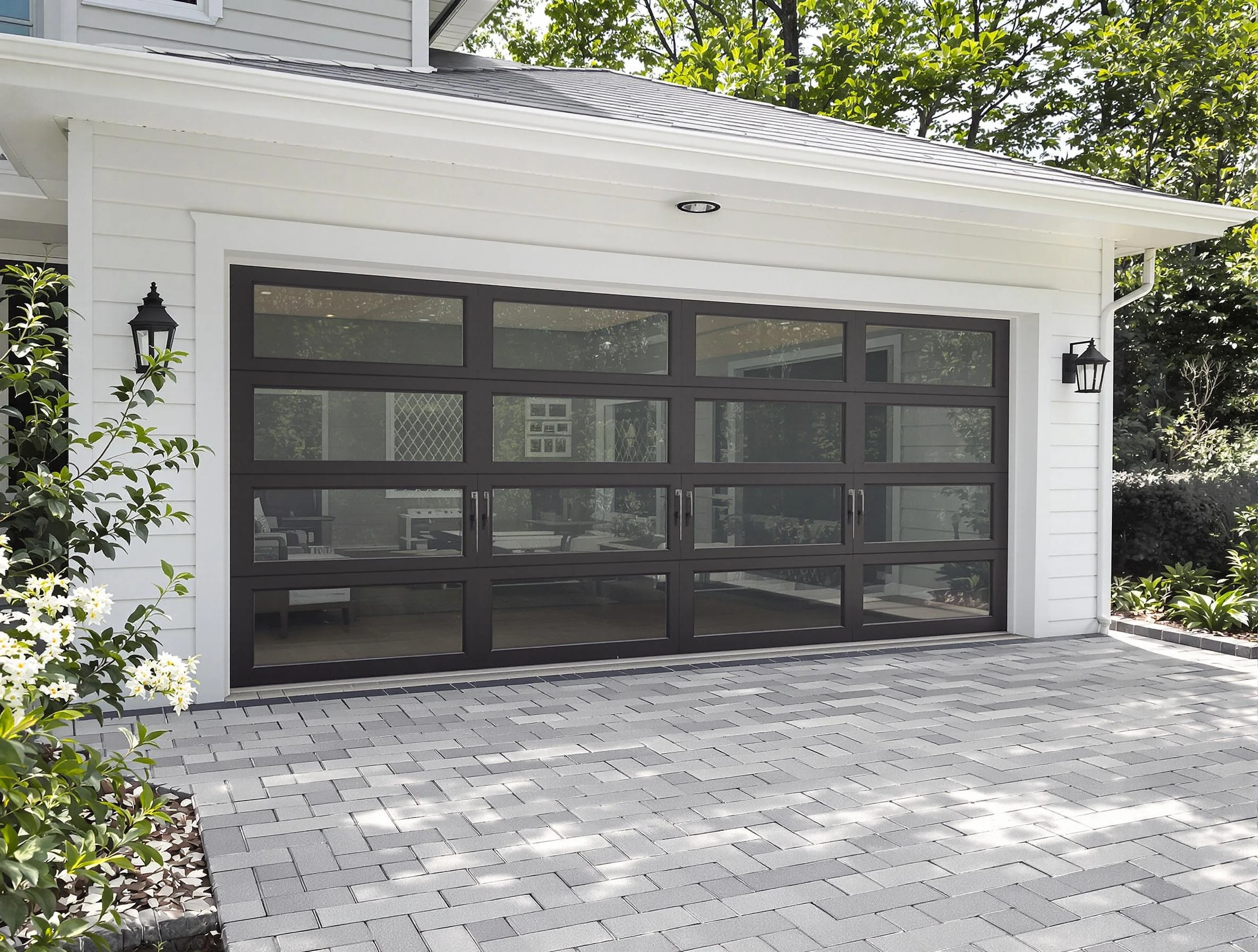 Penn Hills Garage Door Repair design specialist presenting custom garage door options to Penn Hills homeowner