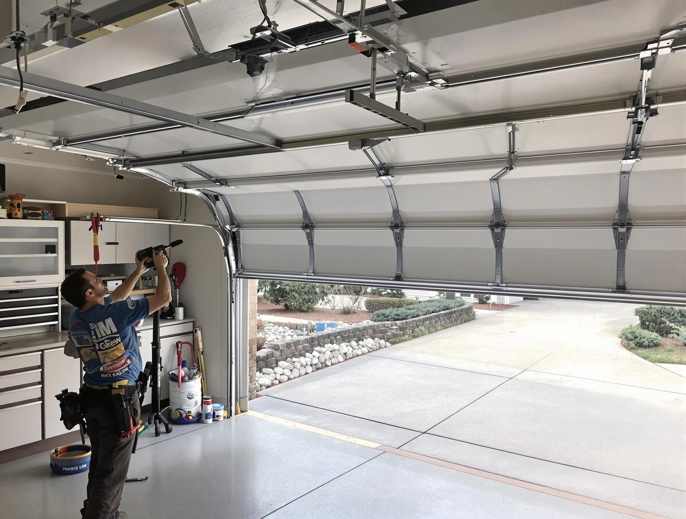 Garage door track repair service by Penn Hills Garage Door Repair in Penn Hills